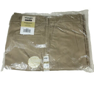 Wrangler Riata Pants Mens Sz 46x32 Biege Casual Chino Office Workwear 94KH NWT